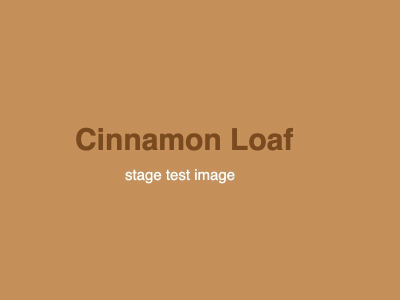 Stage Test Cinnamon Loaf